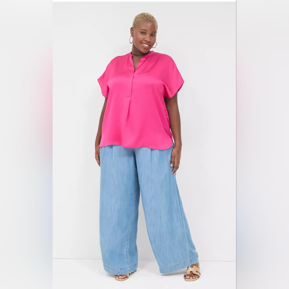 Lane Bryant Relaxed Split Neck Blouse *NWT*